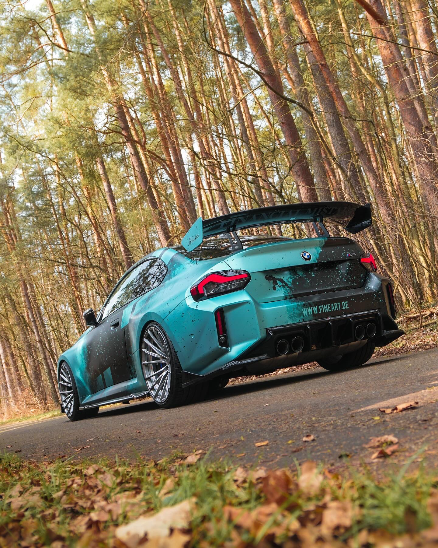 Turquoise wrapped BMW project